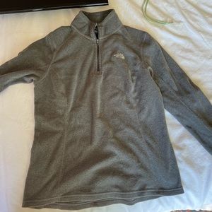 Grey North Face quarter zip